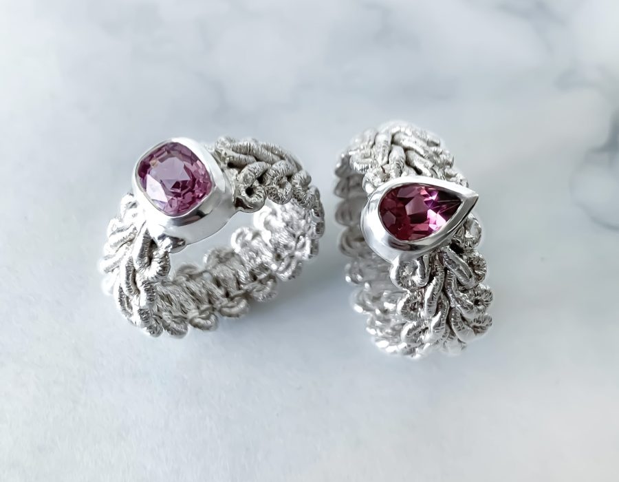 Anillo Broderie Clásico Piedra