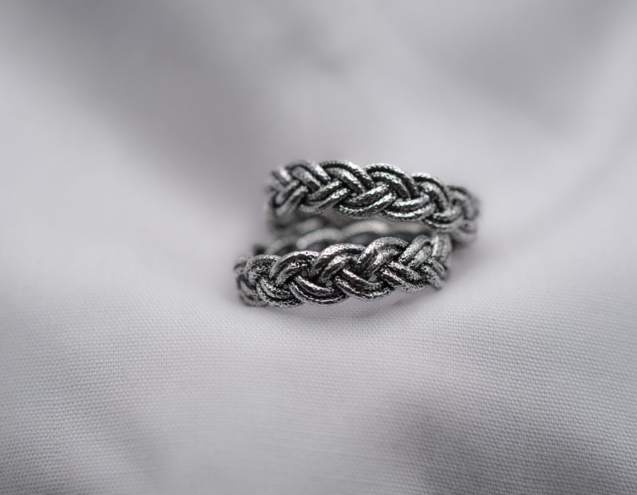 Anillo trenza doble