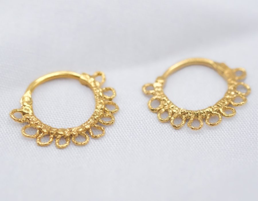 Argollas mini fribolite Enchapadas