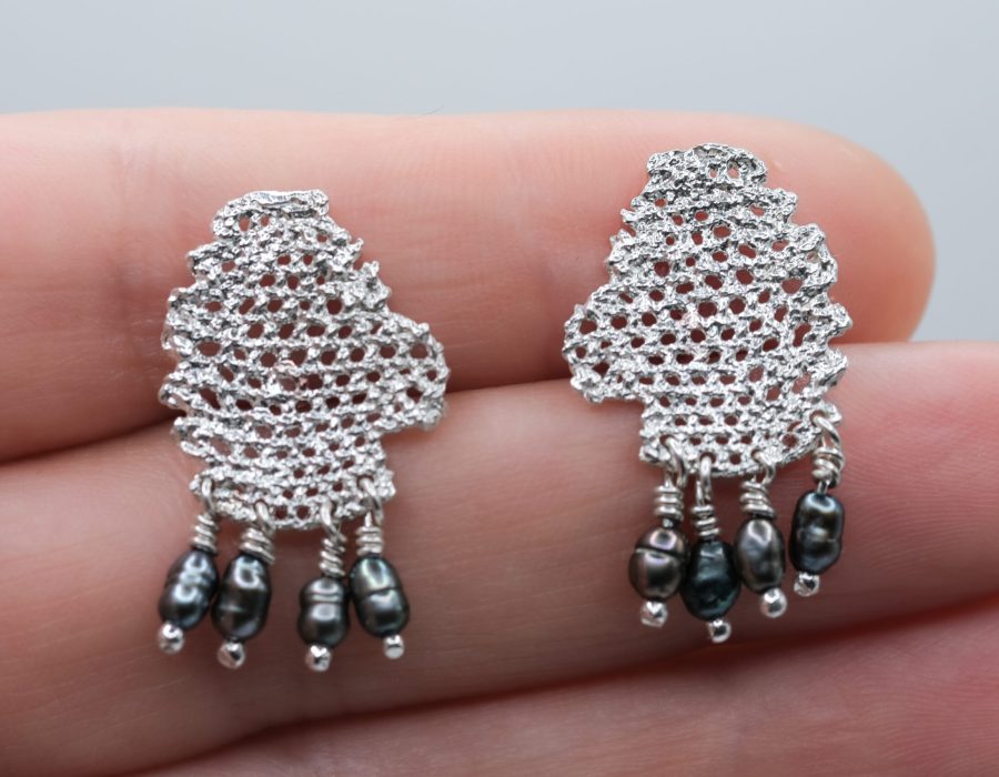 Aros Naveta 1 perla negra