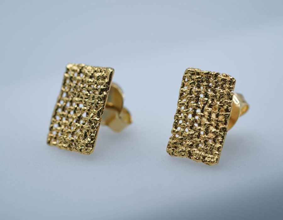 Aros telar rectangular dorados