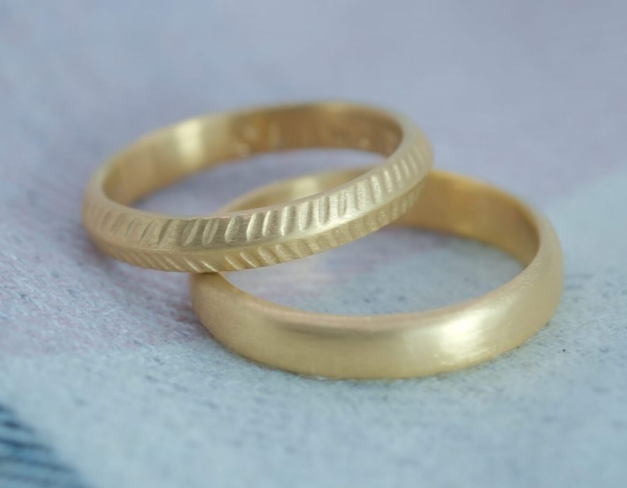 Argollas Texturizadas